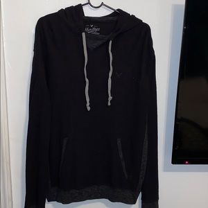 American Eagle Black Thermal Hoodie